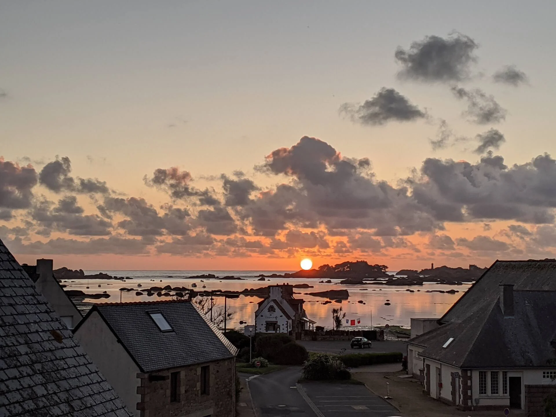 Aube sur la baie, depuis la terrasse